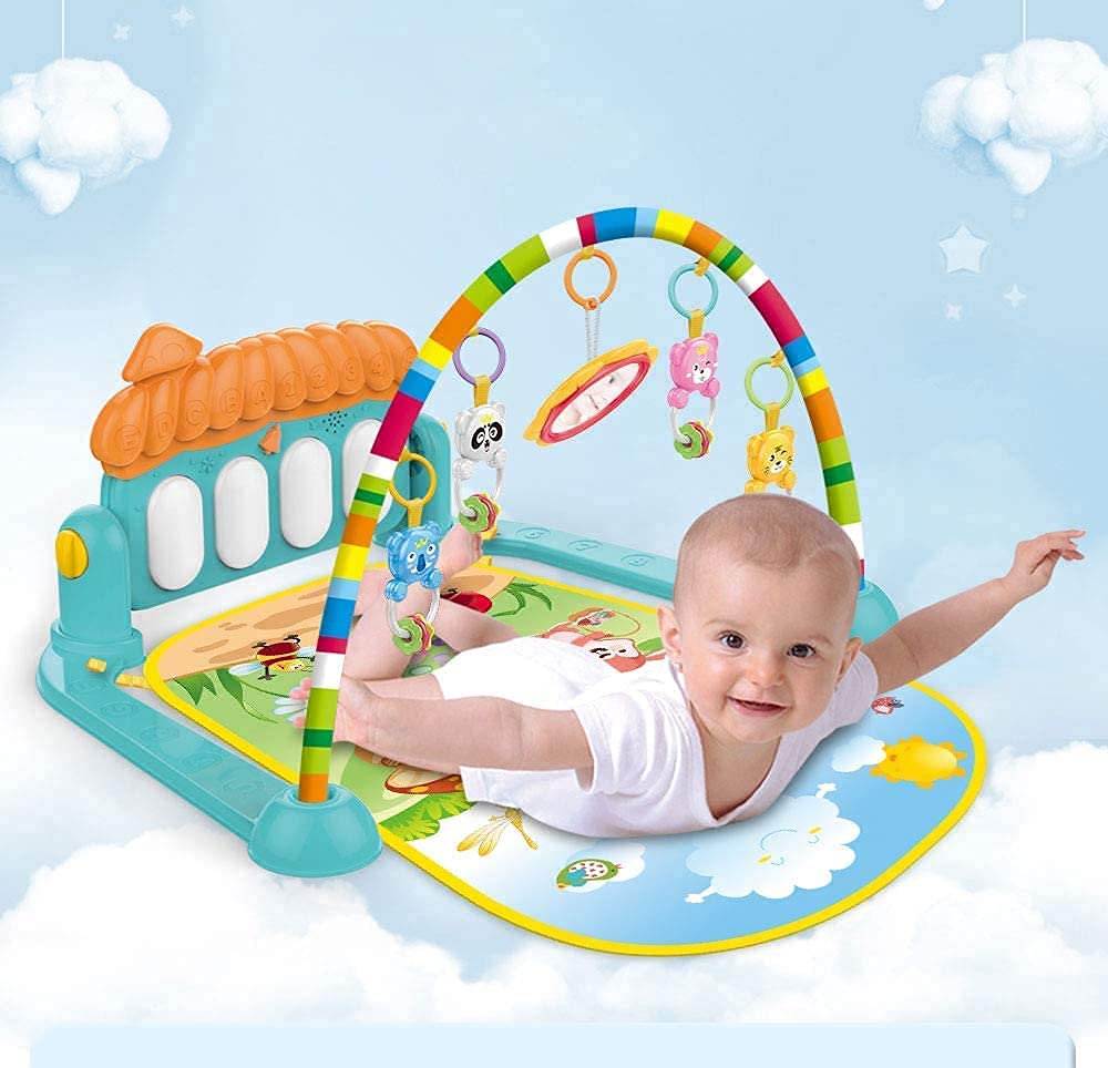 3 In 1 Newborn Baby Piano Fitness Rack - Activity Mat - Kiddo Wish