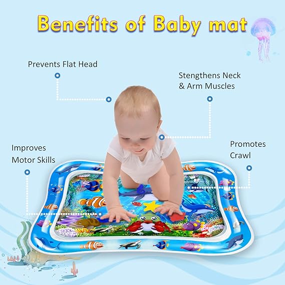 Inflatable Leakproof Water Mat For Kids / Inflatable Tummy Time Mat - Kiddo Wish
