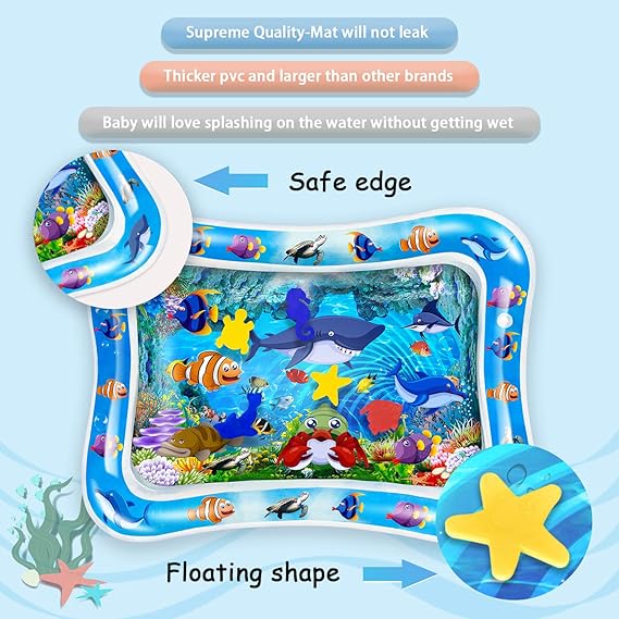 Inflatable Leakproof Water Mat For Kids / Inflatable Tummy Time Mat - Kiddo Wish