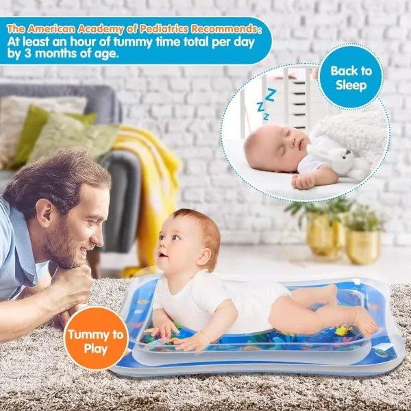 Inflatable Leakproof Water Mat For Kids / Inflatable Tummy Time Mat - Kiddo Wish